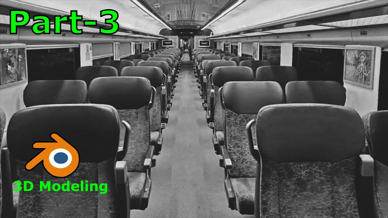 TRAIN 18 | 3D Modeling Timelapse | PART 3 - Seats #vandebharatexpress #3dmodeling