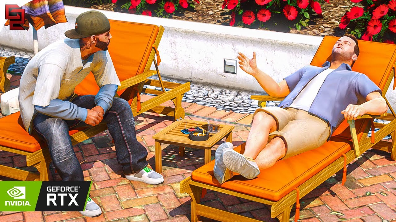 GTA V: 'Father/Son' Mission RTX™ 3090 Gameplay [4k] Max Settings - QuantV Graphics MOD