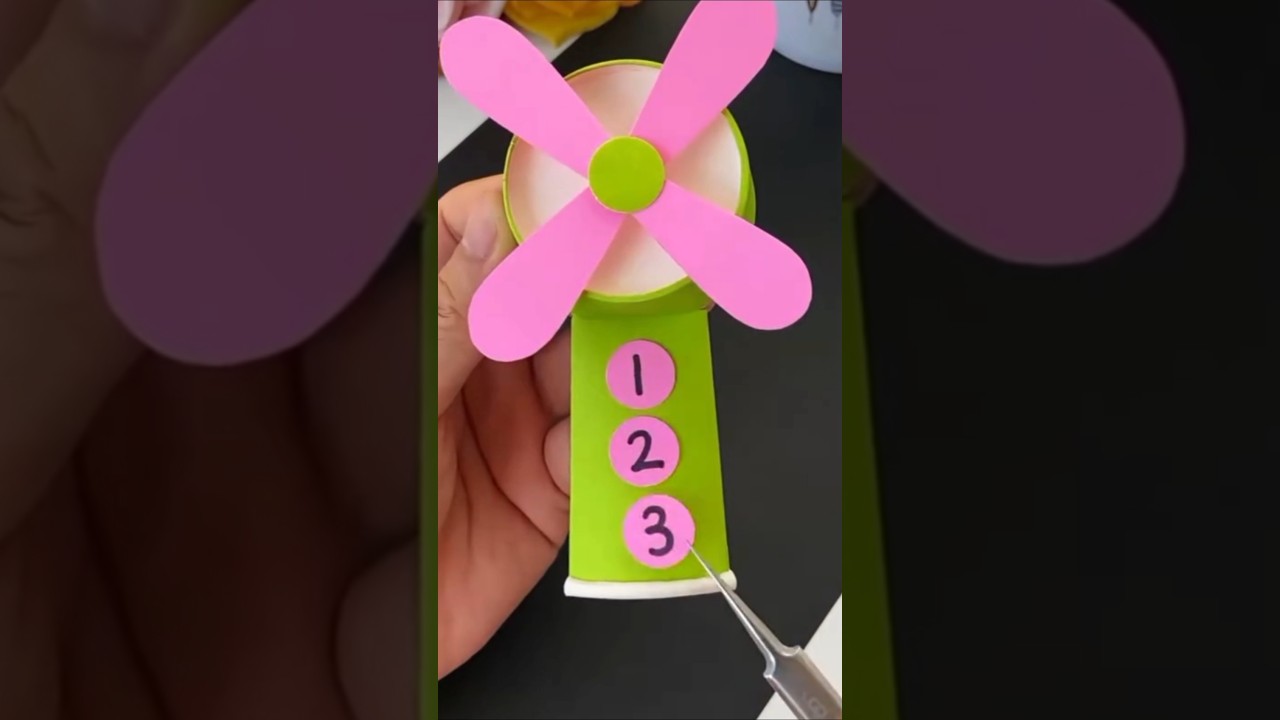 DIY Fan With Disposable Paper Glass #diy #fanart #fans #artistichacks #artandcraft #craft #art