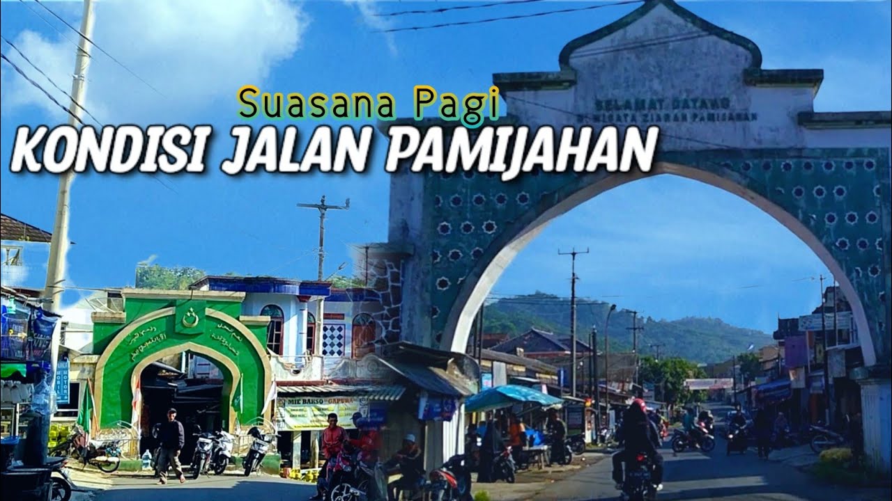 Suasana jalan Pamijahan Kabupaten Tasikmalaya Jawa Barat