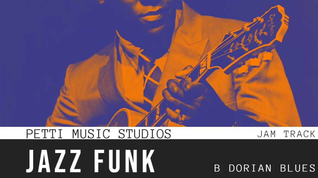 Fast Jazz Funk Guitar Backing Track in B Minor Dorian