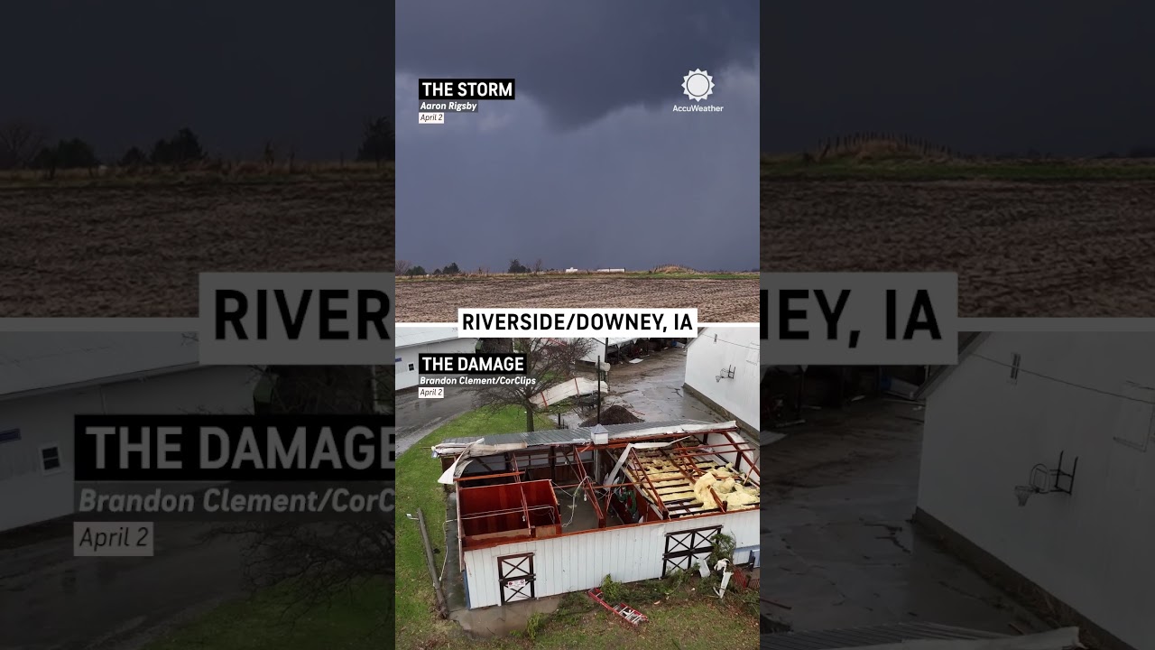 The Storm and the Damage: Tornado Sweeps Roofs Off Iowa Buildings