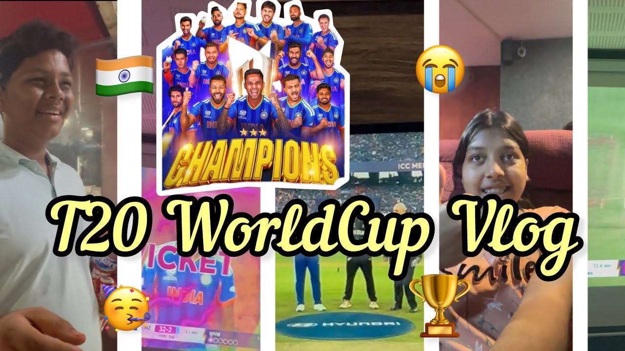 T20 WorldCup Vlog🏏🤍😭⚡️🧿||We Won🇮🇳🏆|| Watched Match in theatre🎥🍿||Dance & fun💃👀|| Mimansha Agarwal|| 
