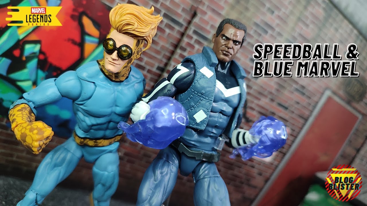 Marvel Legends Speedball y Blue Marvel Controller BAF Revision Review En Español