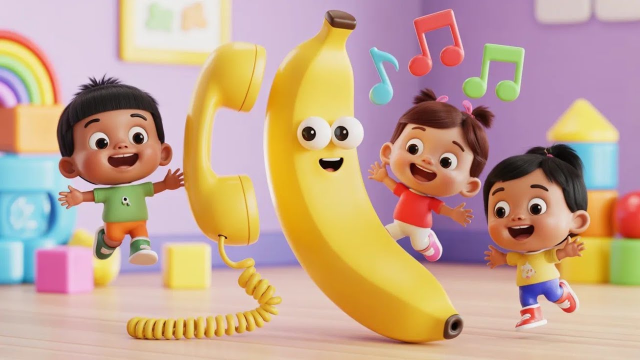 Banana Phone Song 🍌📞 | Funny Kids Rhyme for Toddlers |finallykidstv