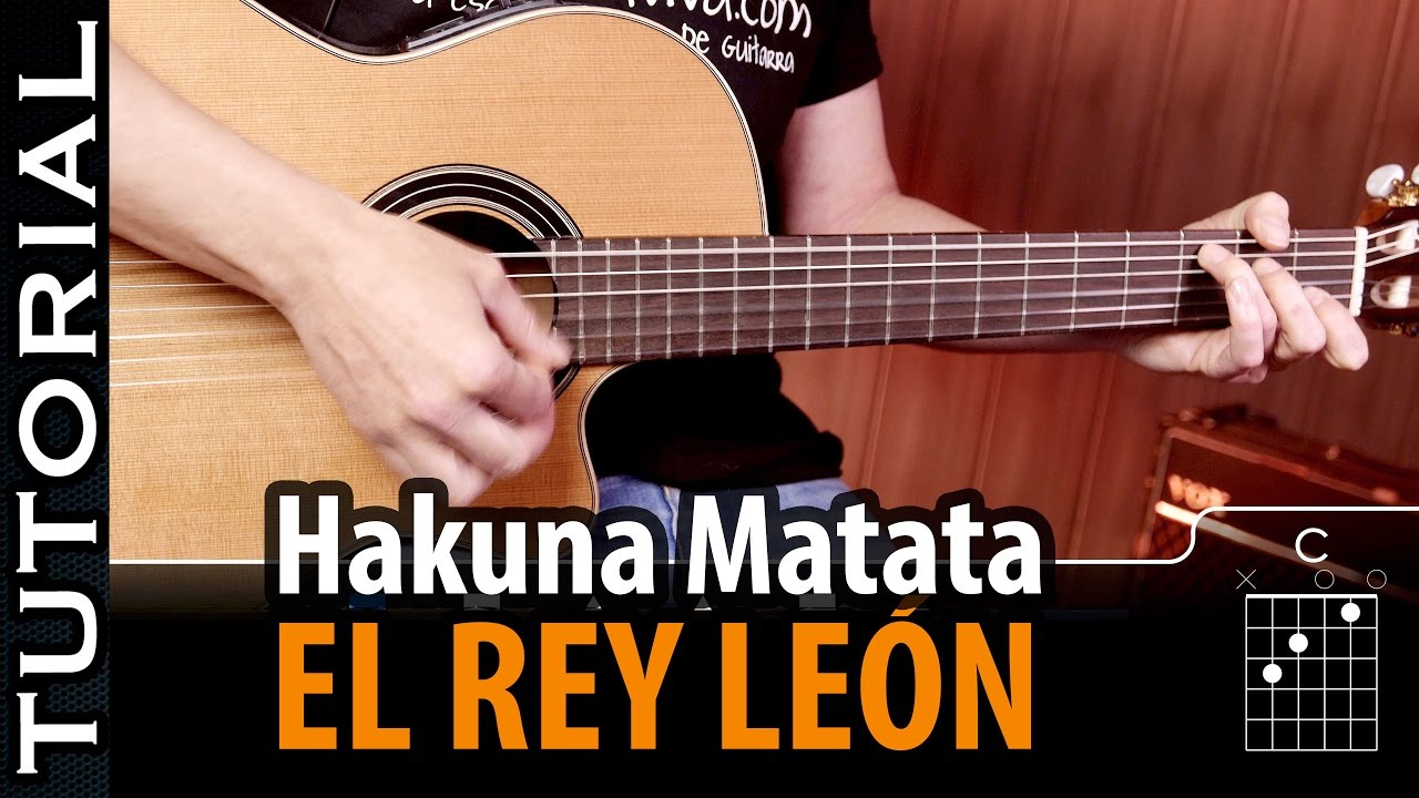 Cómo tocar Hakuna Matata del Rey León guitarra acordes | Guitarraviva