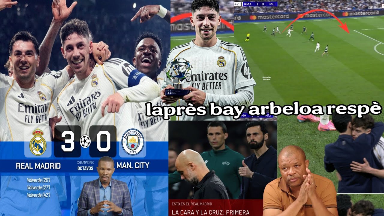 Rudy sou viktwa Real Madrid kont city 3-0/lapres bay arbeloa respè/Guardiola pran kou nan Bernabéu a