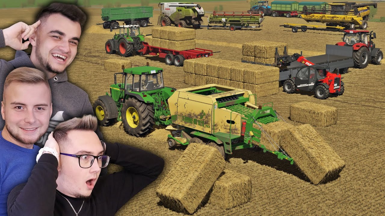 ŻNIWA PEŁNE ROBOTY 😱 Prasowanie & Zwożenie Słomy 🔥