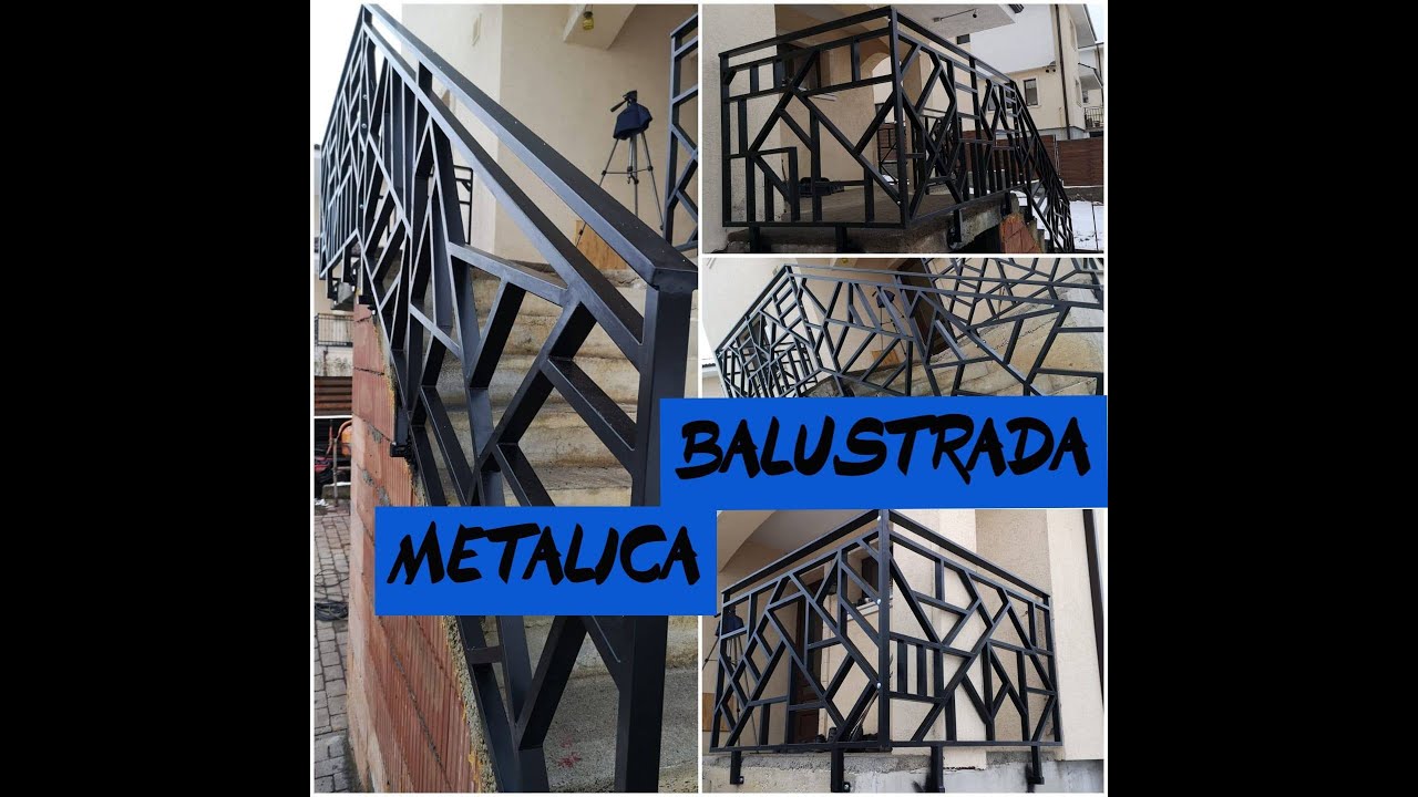 Balustrada metalica (vopsita in camp electrostatic) - (Metal handrail (electrostatic painting)