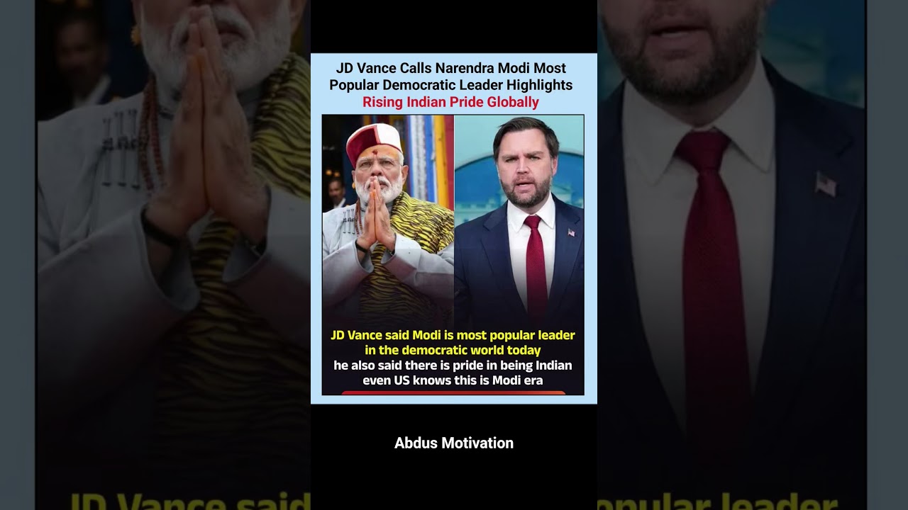JD Vance Praises PM Modi Calls Him Most Popular Leader Says This Is Modi Era 🇮🇳🔥 #ytshorts #trending