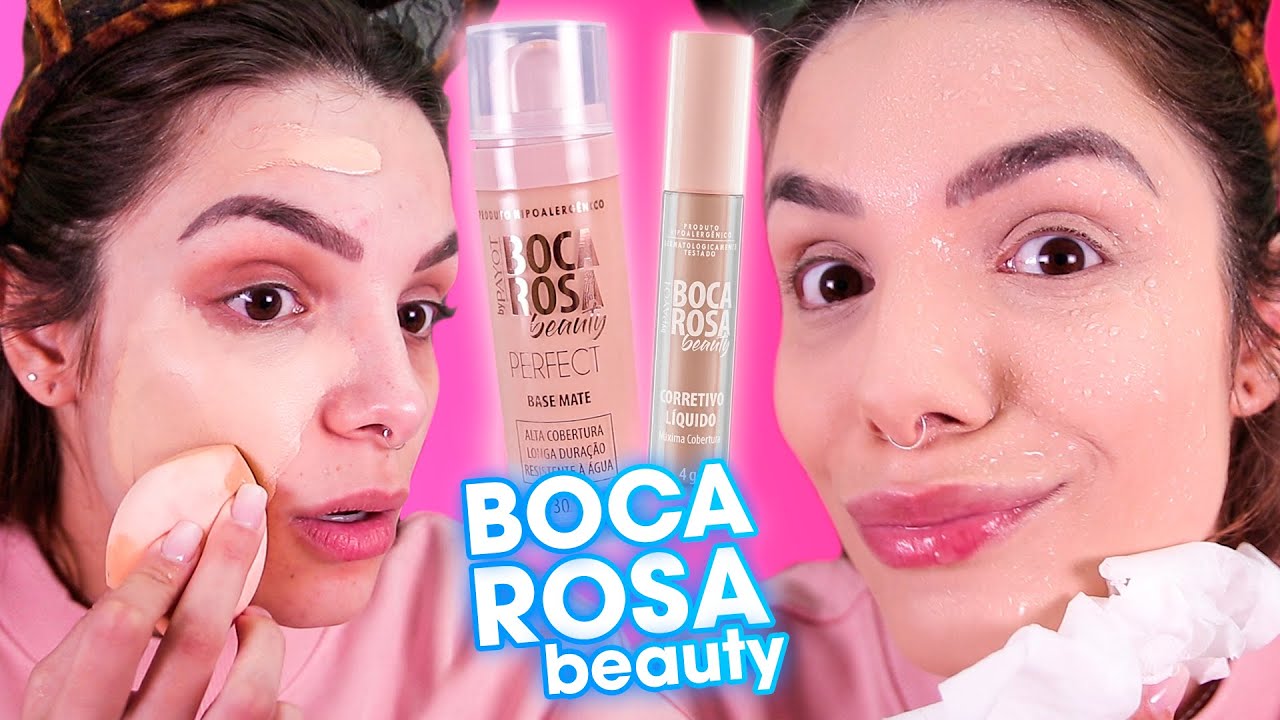 BOCA ROSA BEAUTY! TESTEI TUDO | Base, Corretivo e Pó