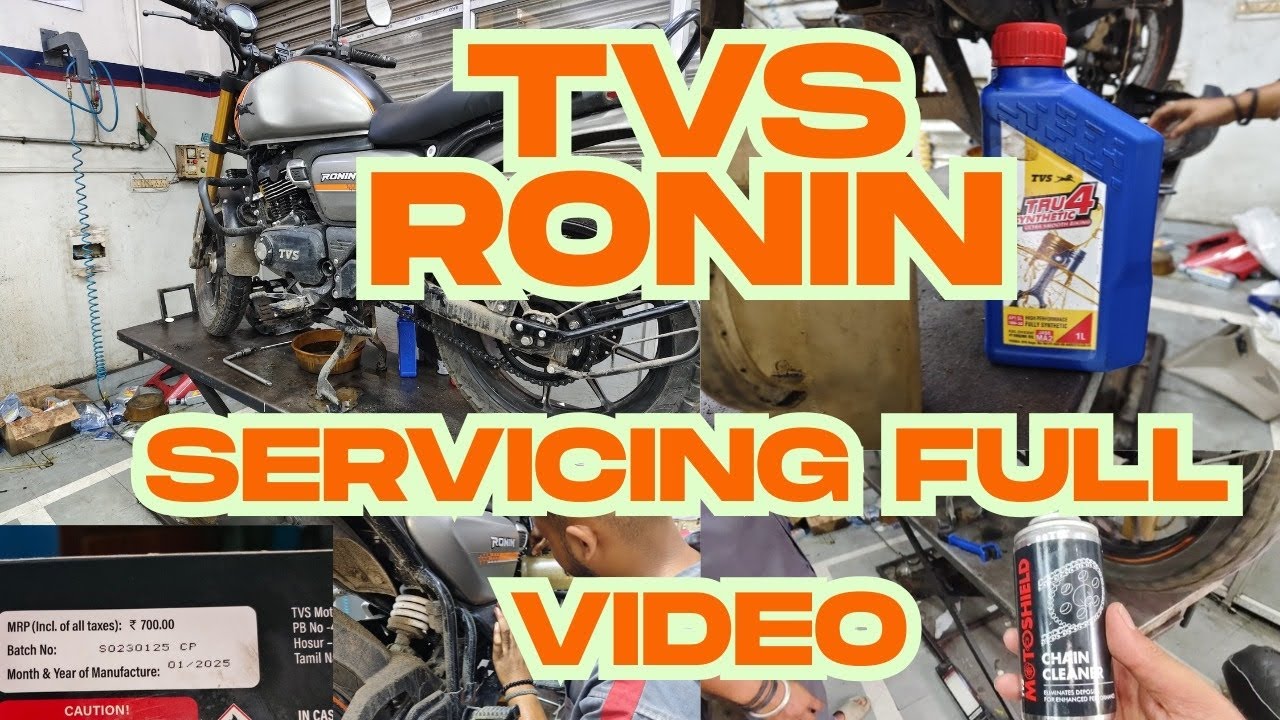 TVS RONIN SERVICING FULL VIDEO | Engine Oil Change, Chain Clean & Lube | Cost In W.B & Experience