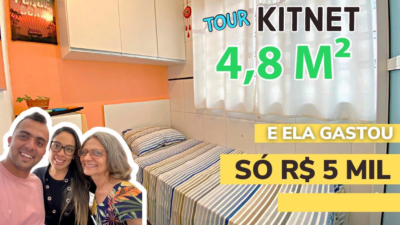 Tour KITNET de 4,8m² | E ela JÁ ALUGOU por 900 reais por mês!!!