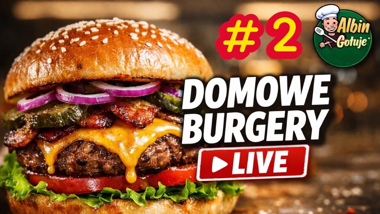 ROBIMY DOMOWE HAMBURGERY NA ŻYWO 🍔 | Albin Gotuje i Żyje
