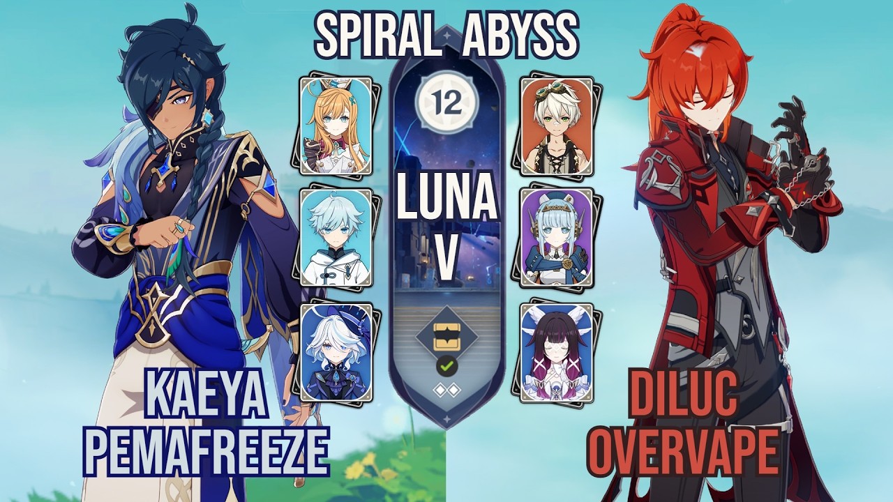 Kaeya Permafreeze x Diluc Overvape | Spiral Abyss 6.3 / Luna IV | Genshin Impact