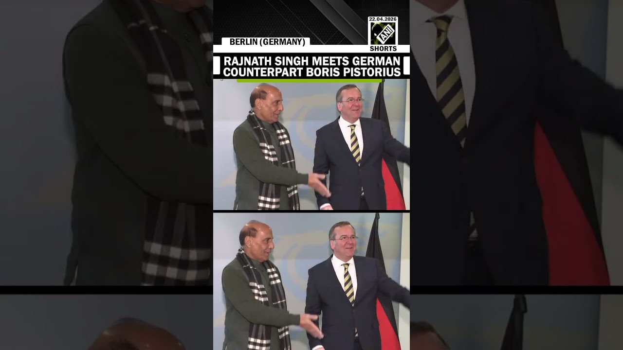 Defence Minister Rajnath Singh meets German Counterpart Boris Pistorius in Berlin