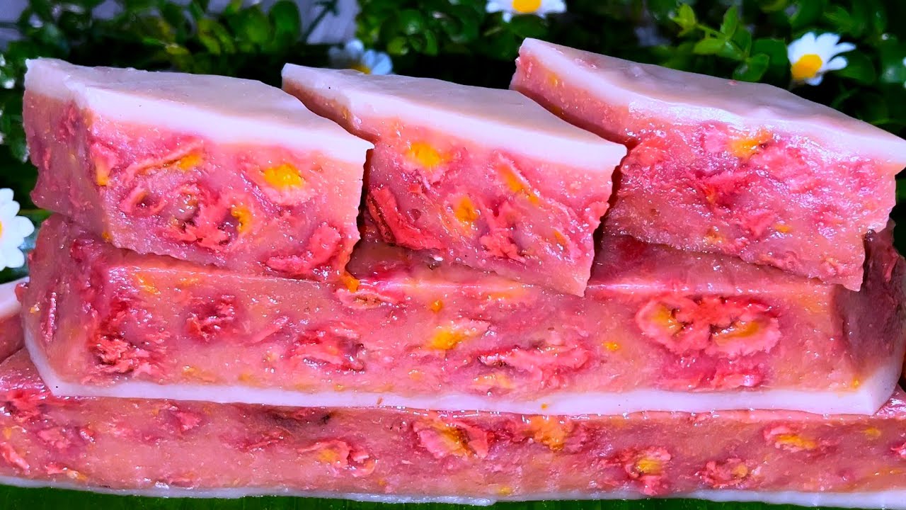 BÁNH CHUỐI ĐỎ/ Nhà Có Chuối Hãy Làm BÁNH CHUỐI Hấp Cách này Bánh Mềm Dai Thơm Béo Lên Màu Đỏ Đẹp.