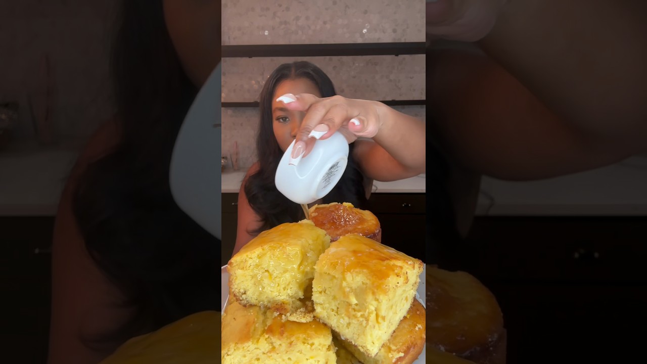 Кукурузный хлеб с медовым маслом 🫶🏼