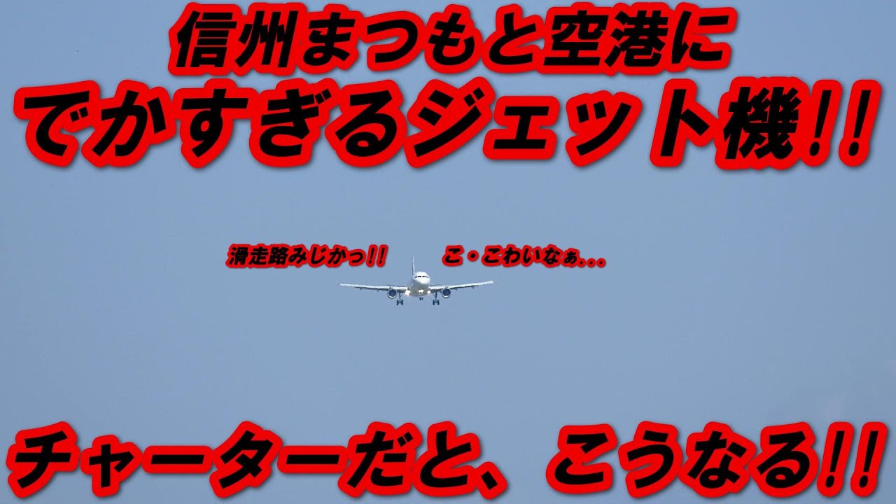 松本空港に飛来する デカい飛行機の様子がこちら！！