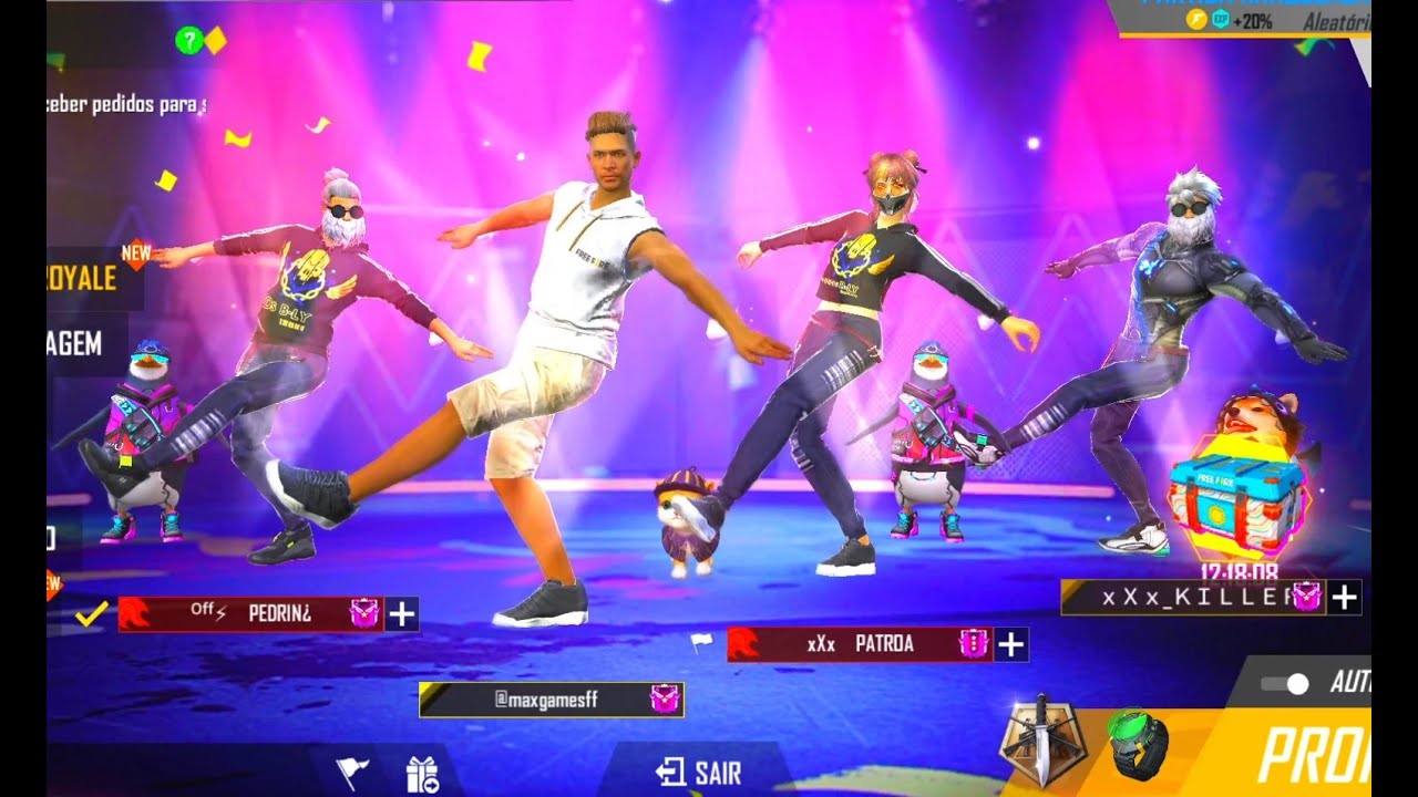FINGI SER BOOT e BOTEI GERAL PRA DANÇAR COM EMOTE NOVO  😱🔥 *se impressionaram