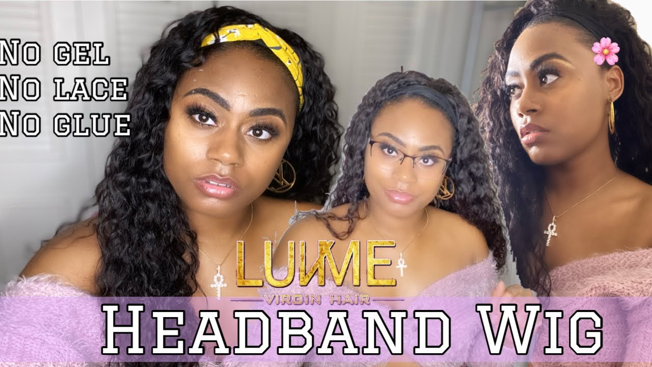 Protective Styles for Natural Hair | LUV ME HAIR Wet & Wavy Headband Wig | Unboxing & Review |