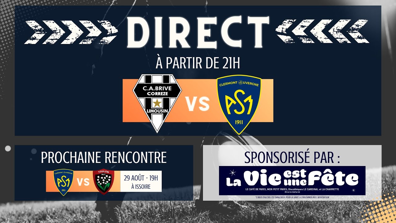 Rugby - Pré-saison : CA Brive - ASM Clermont
