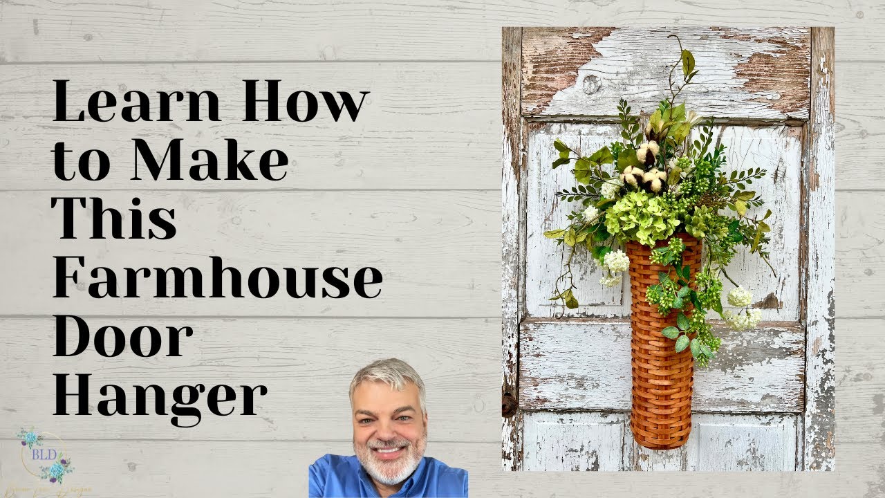 Farmhouse Door Hanger Tutorial, How to make a Door Hanger, Farmhouse Decor, Farmhouse DIY,