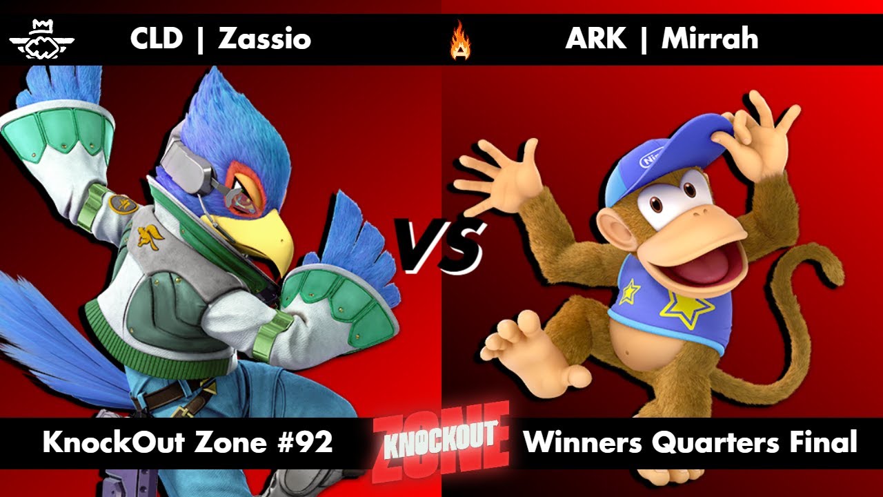 KnockOut Zone #92 - SSBU Winners Quarters Final - Zassio (Falco) vs Mirrah (Diddy Kong)