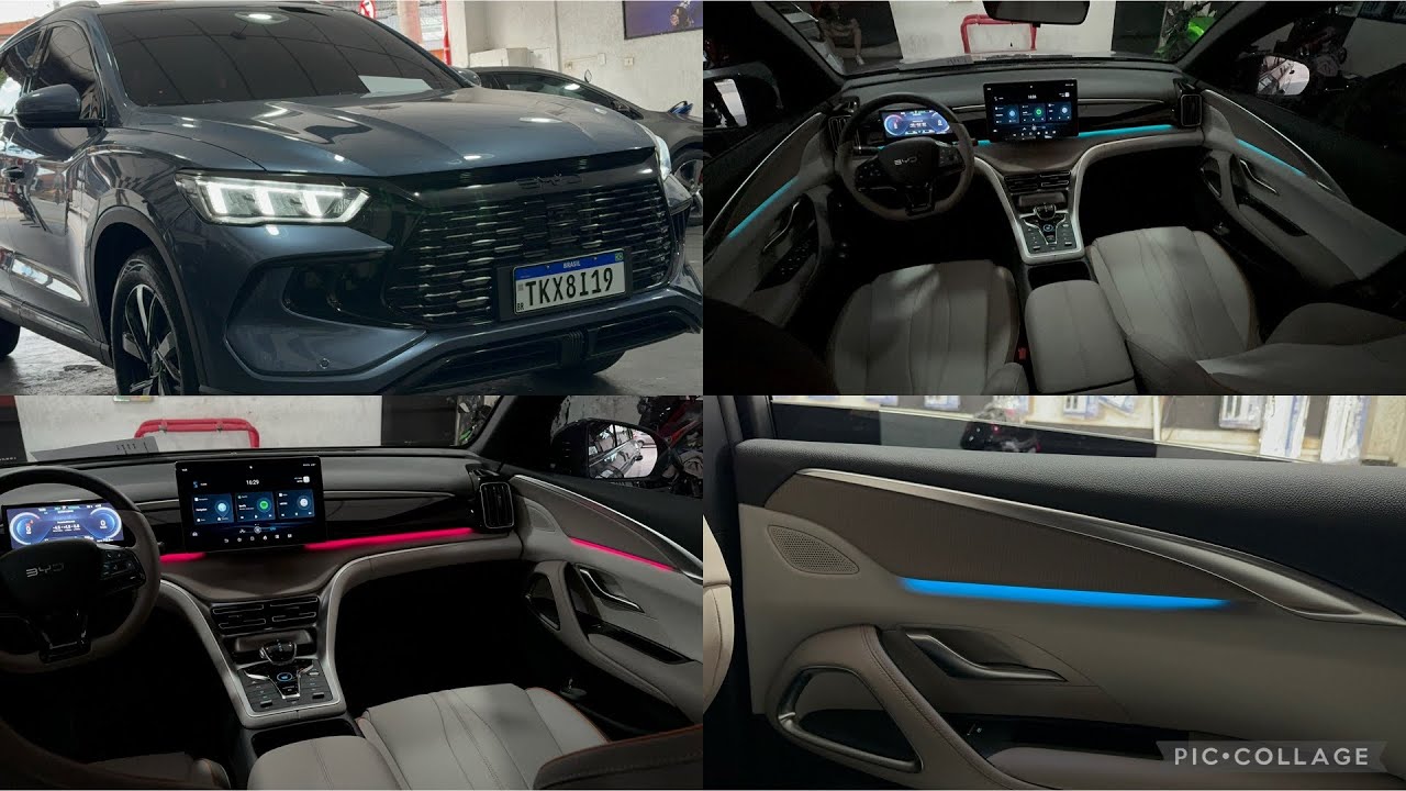 BYD Song Pro com Led RGB no painel e portas 😍