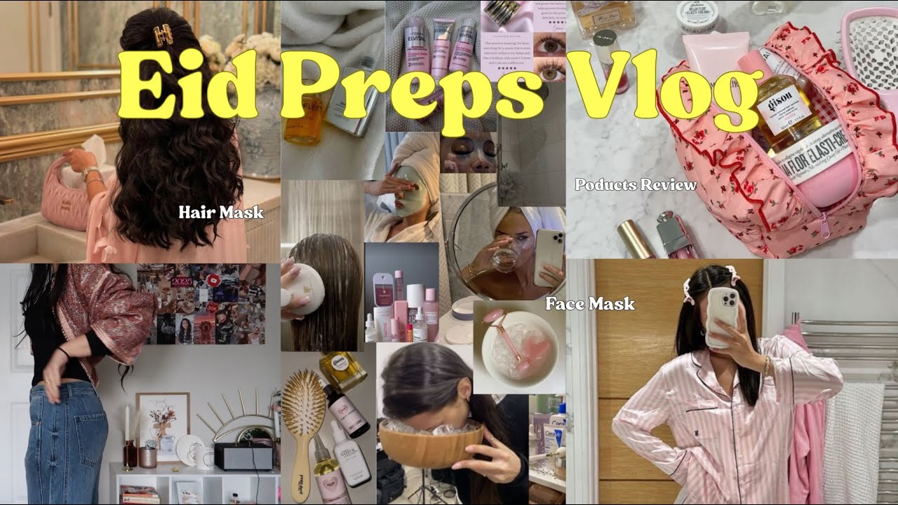 EID PREPS : Hair Mask (SO GOOD)💆🏻‍♀️ + Face Mask 🤩💕 + Eid Outfit🌙 + Products Reviews 🧴💦