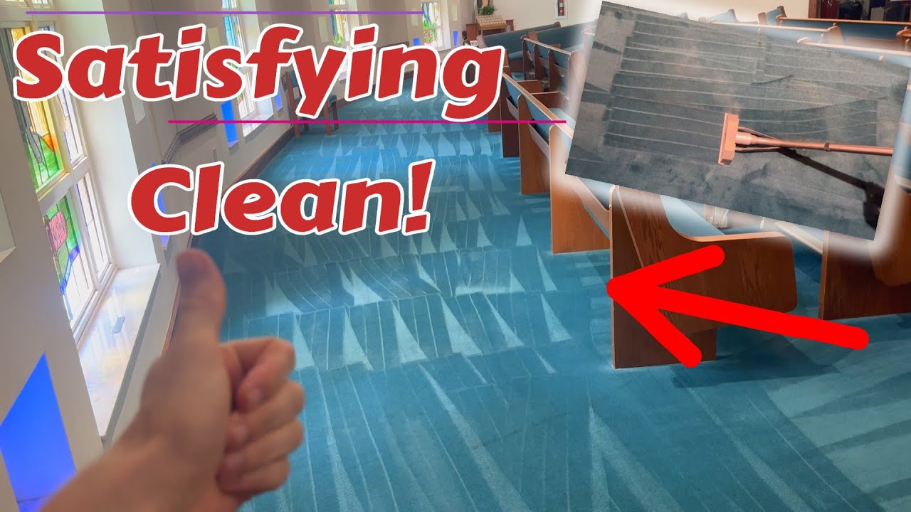 Church Carpet needed a good deep clean! 100s of spots, spills and stains to remove!