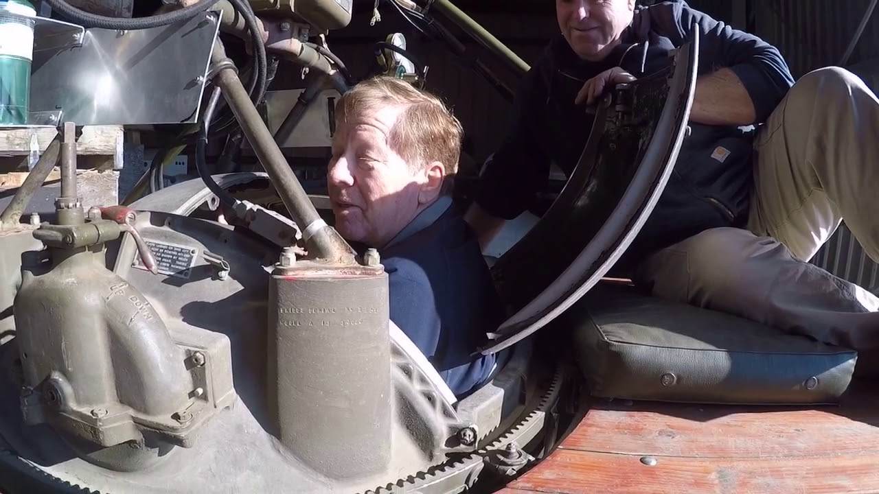 B-17 Ball Turret in operation - Eric inside (Part 1 of 3)