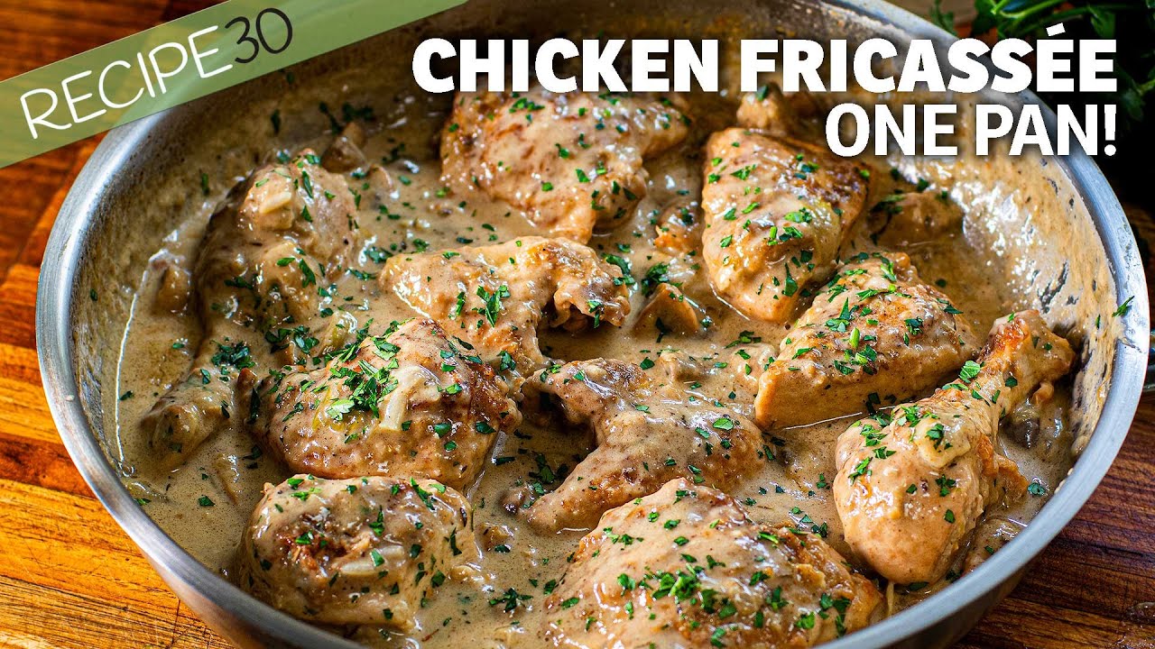 One Pan Chicken Fricassée a French Chicken Stew
