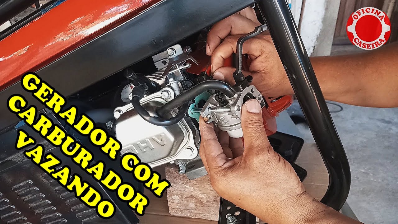 GERADOR VAZANDO GASOLINA PELO CARBURADOR, NÃO FUNCIONA. (PARTE 1) DESMONTAGEM E LIMPEZA.