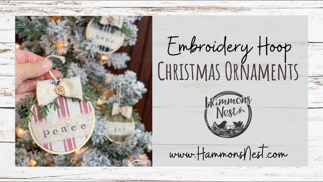 🌲DIY Emroidery Hoop Christmas Ornaments
