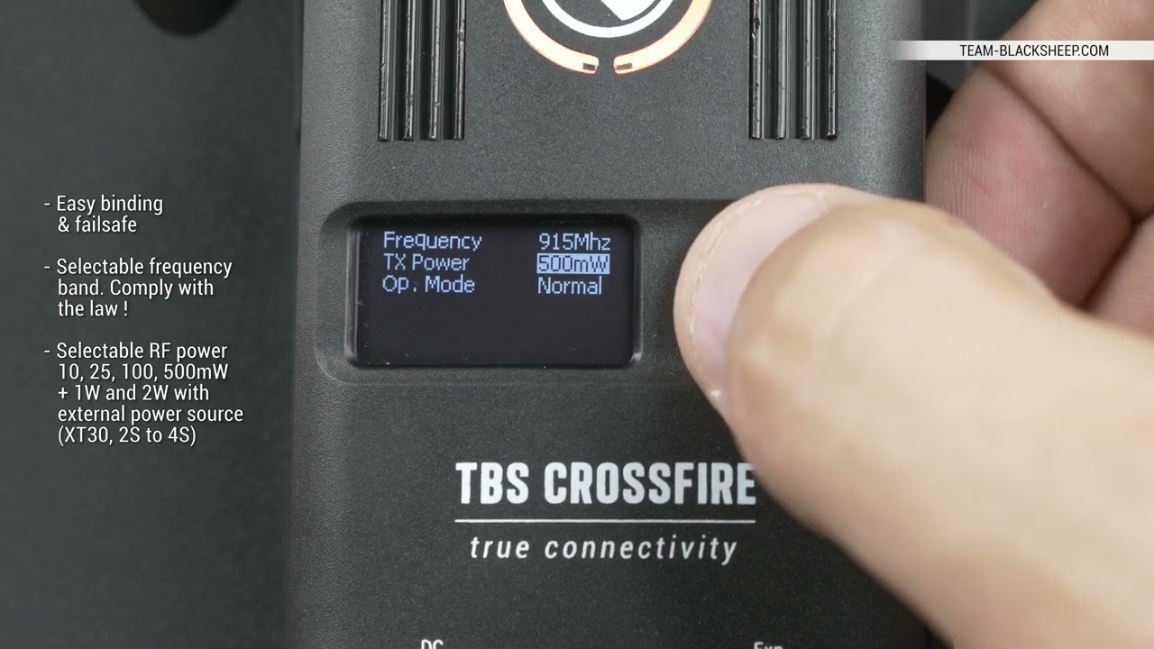Apresentando Team BlackSheep TBS Crossfire Link Radio para Drones