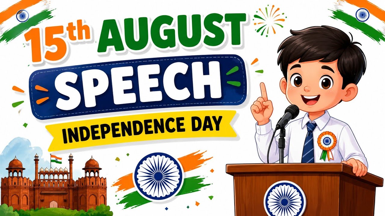 Speech on 15th August 🇮🇳 | Independence Day Speech in English | Easy Speech l