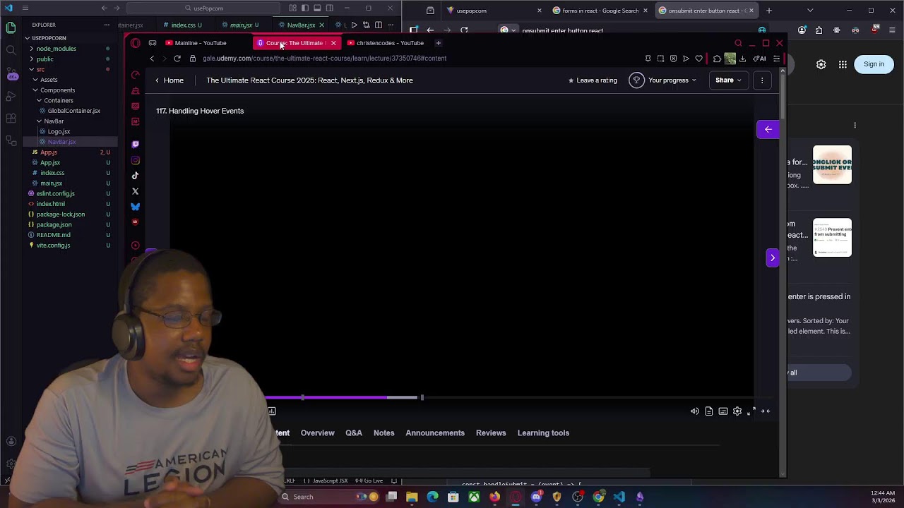 Day 110 | Coding Every Day Until I Become a Web Dev  - USAF Veteran Learning React - 17