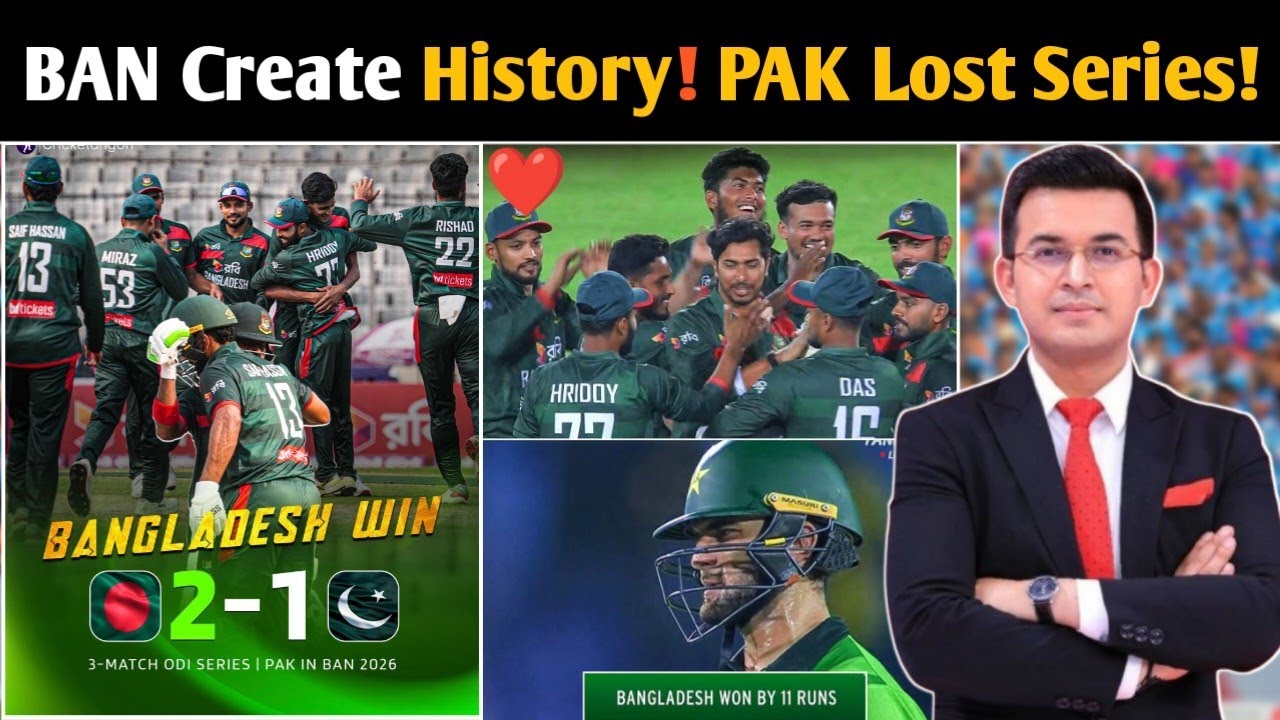 Bangladesh Beat Pakistan by 11 Runs  Series Won 2-1 | Salman Agha Century in Vain|BAN vs PAK 3rd ODI