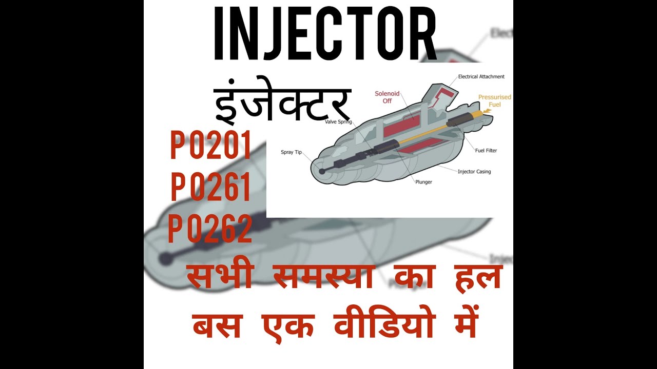 इंजेक्टर की समस्या, Injector fault, P0201, P0261, P0262, injector code