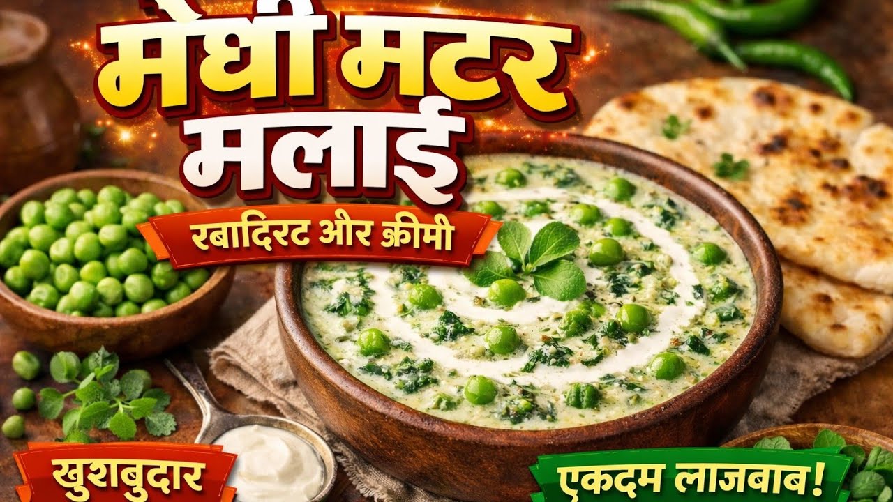 Methi Matar Malai Recipe।मेथी मटर मलाई बिना मलाई बिना काजू के हेल्दी और टेस्टी घर जैसी सब्जी।