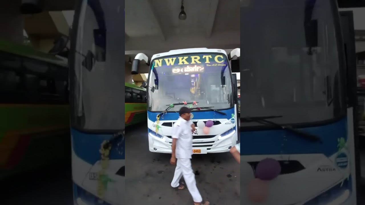 Karwar to Bangalore new brand bs6 ashok Leyland pallakki bus #automobile #ksrtcbus #kkrtc #nwkrtc 
