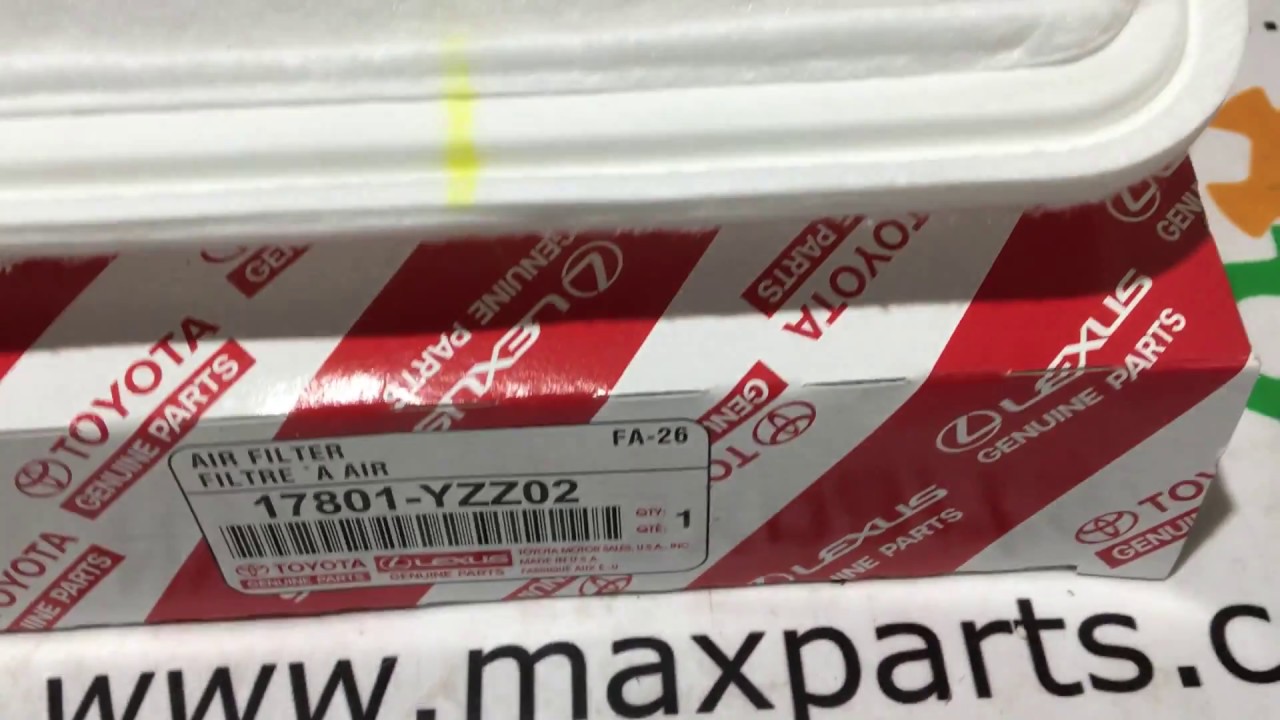 17801YZZ02 17801-YZZ02 Оригинал фильтр воздушный двигателя Toyota Camry 40 50 Venza Lexus ES