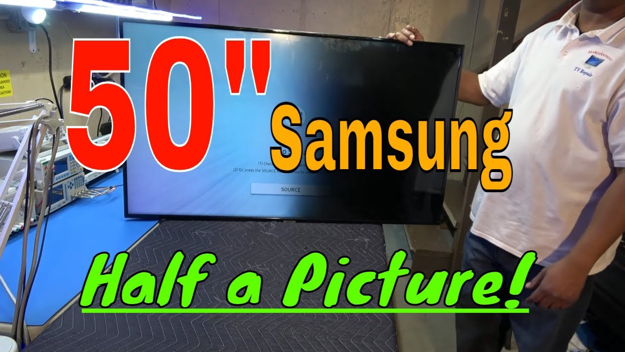 Полутемное изображение на 50-дюймовом телевизоре Samsung. UN50NU6900B. Полный ремонт телевизора.