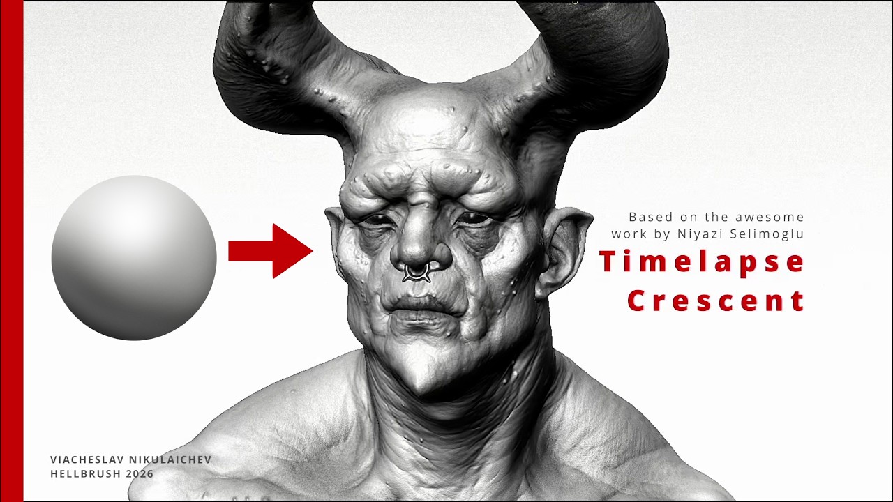 Digital Sculpting Timelapse: How to Create a Dark Fantasy Creature in ZBrush