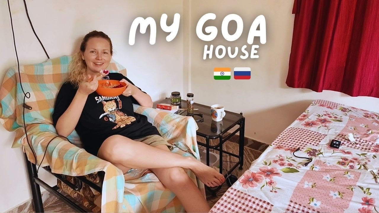 Russian Girl lives Alone in Goa Village. Morjim simple lifestyle