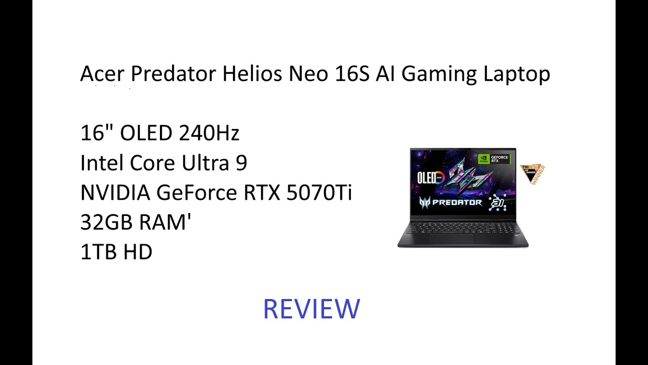 Acer - Predator Helios Neo 16S Laptop Review