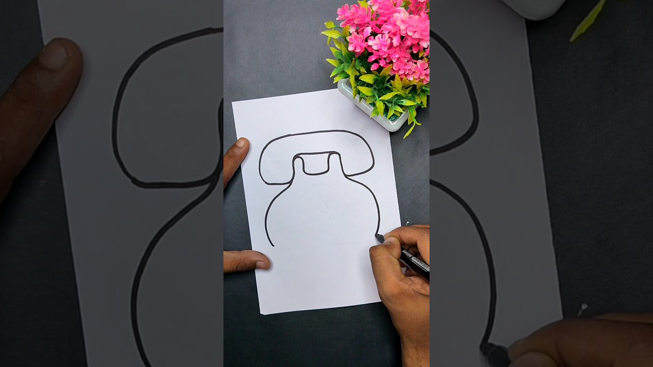 Telephone drawing 📞📞📞#art #ashortaday #viral #shorts #drawingtutorial #drawing #shortvideo