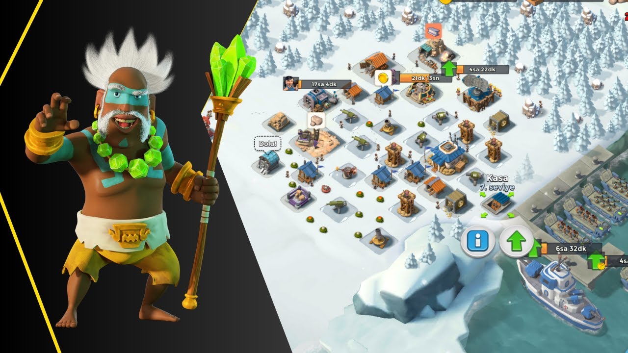 #008 Hq10 Radar ve Gambot Yükseltiyoruz. We are upgrading the radar and gunboats Boom Beach Türkçe