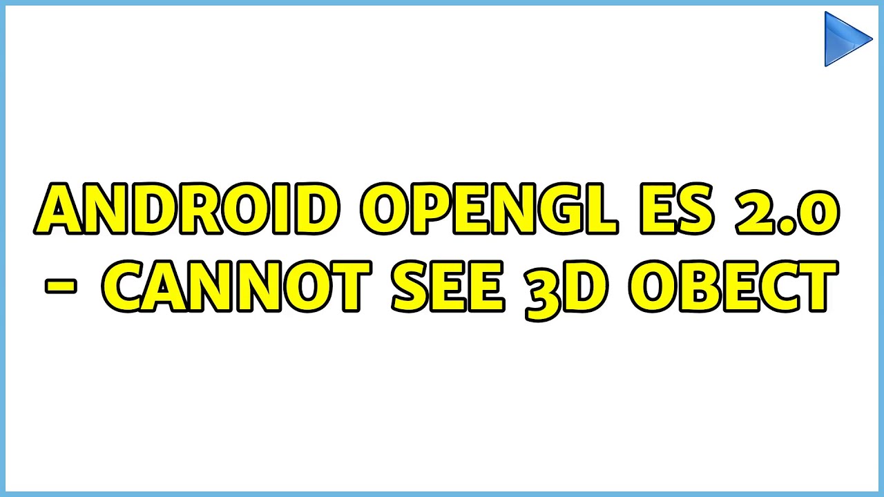 Android OpenGL ES 2.0 - Cannot see 3D Obect